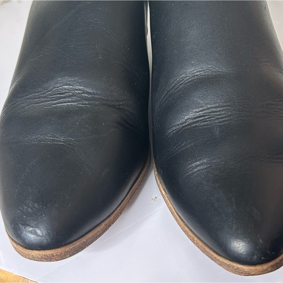 Madewell Womens Mule Size 6.5 Black Leather Shoes Slides Block Heel - Picture 8 of 8